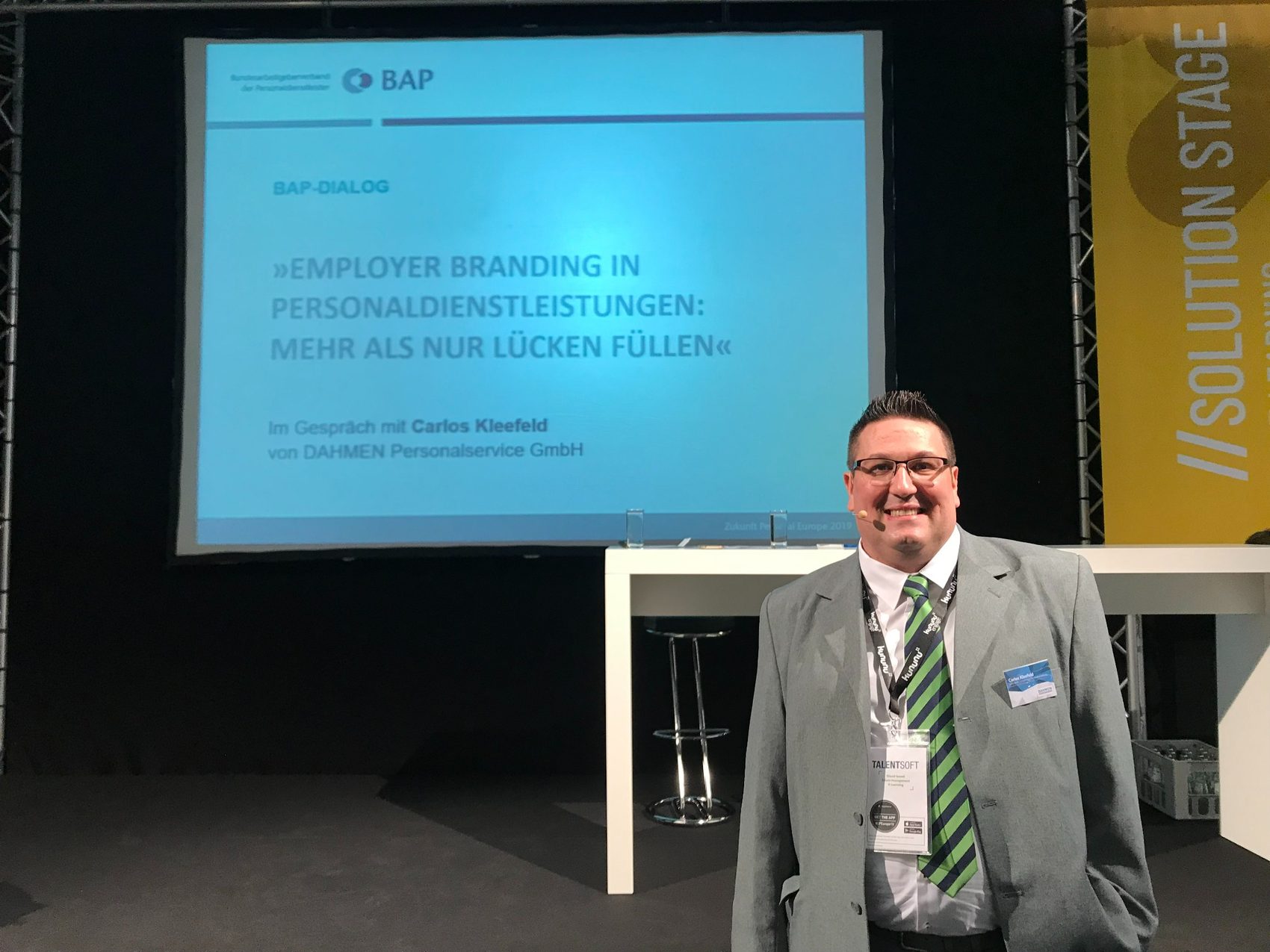 Carlos Kleefeld auf einer Fachveranstaltung